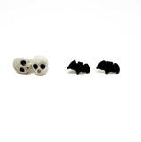 Skull and Bat Stud Set
