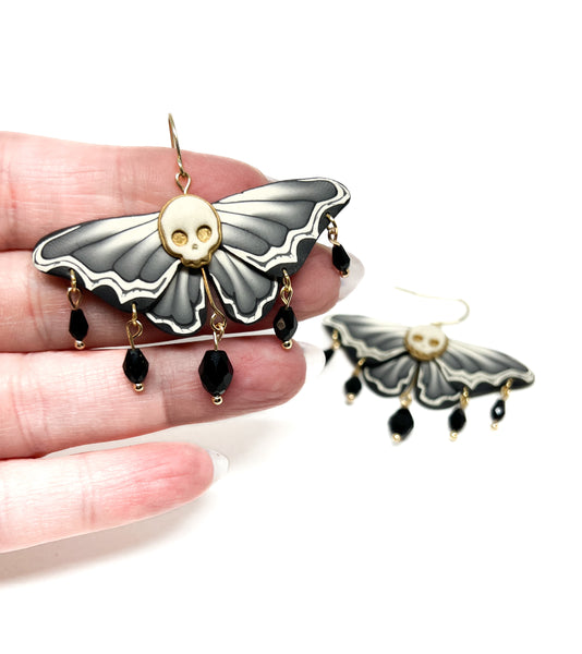 Skull Moth Dangles