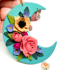 Floral Moon Sun Catcher Wall Hanging Two