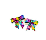 Bow Earrings - Rainbow Prism