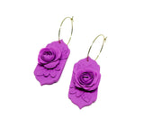 Lilith Floral Dangles - Orchid