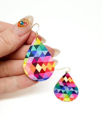Teardrop Dangles - Rainbow Prism