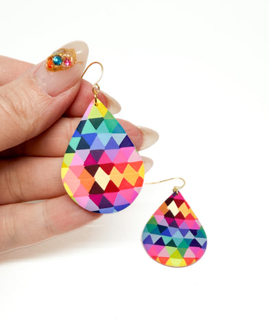 Teardrop Dangles - Rainbow Prism