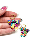 Bow Earrings - Rainbow Scraps