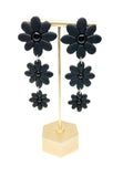 Black Daisy Chain Earrings