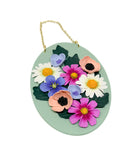 Floral Oval Wall Hanging