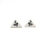Black and White Snake Studs