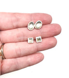 Winter White Rhinestone Studs