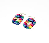 Rainbow Prism Organic Oval Dangles