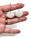 Iridescent Shell  Dangles