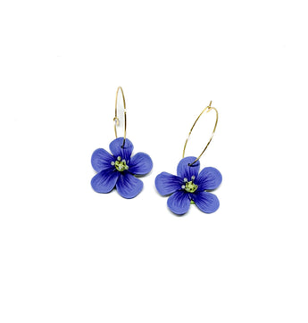 Blue Flax Flower Dangles