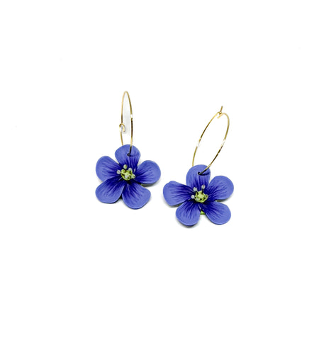 Blue Flax Flower Dangles