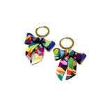 Bow Earrings - Rainbow Scraps