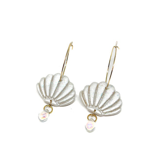 Iridescent Shell  Dangles