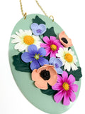 Floral Oval Wall Hanging