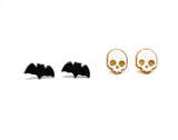 Skull and Bat Stud Set