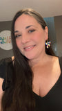 Bow Earrings - Rainbow Scraps