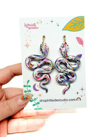 Happy Scrappy Snake Earrings
