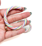 Rainbow Candy Cane Hoops