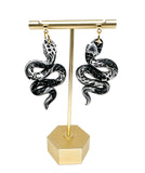 Anya Snake Earrings - B&W Pattern Mix