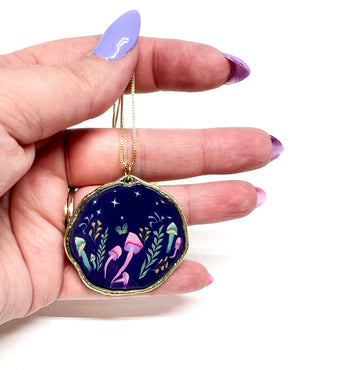 Enchanted Mushroom Pendant Necklace