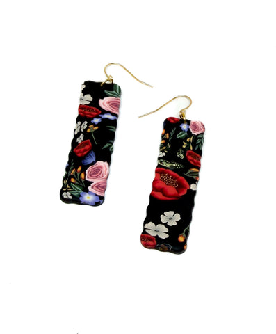 Slim Scalloped Dangles - Floral Couture