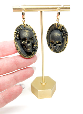 Gilded Skull Earrings