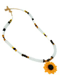 Sunflower Beaded Necklace