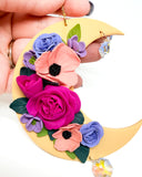 Floral Moon Sun Catcher Wall Hanging Three