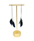 Raven Feather Dangle Earrings