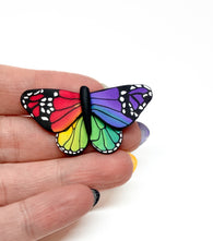 Rainbow Butterfly Pin v.2