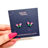Butterfly Studs - Rainbow Ombré