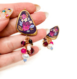Autumn Floral Beaded Dangles