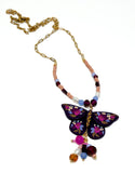 Autumn Floral Moth Necklace