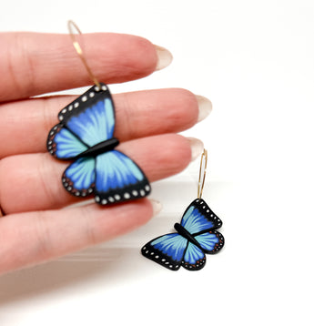 Butterfly Dangles: Blue Morpho