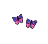 Butterfly Dangles:  Pink Purple  Ombre