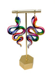 Anya Snake Earrings - Rainbow Prism