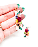 Scalloped Citrus Floral Dangles