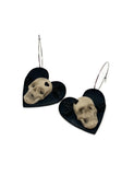 Love you to Death - Skull Heart Earrings