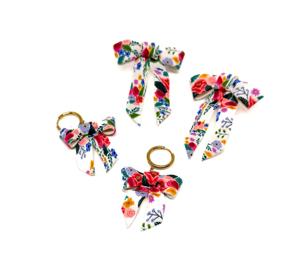 Bow Earrings - Secret Garden
