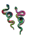 Large Statement Snake Studs - Colorful Jungle