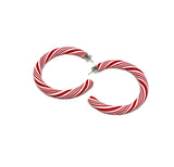Peppermint Candy Cane Hoops