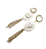 Solstice Floral Dangles - Winter White