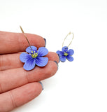 Blue Flax Flower Dangles