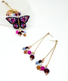 Autumn Floral Moth Necklace