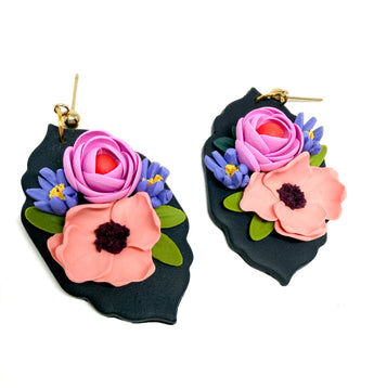 Colorful  Floral Dangles