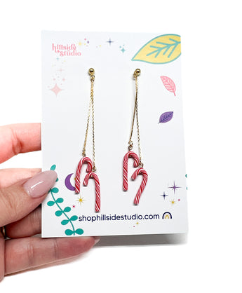 Double Peppermint Candy Cane Dangles