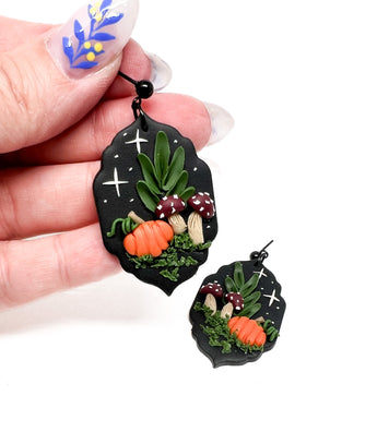 Mushroom 'n Pumpkin Dangles