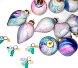 Hand-Painted Marbled Ornament