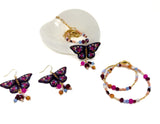 Autumn Floral Moth Necklace